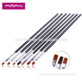 professional 7pcs a set gel polish nylon hair gel nail art brush wooden handle